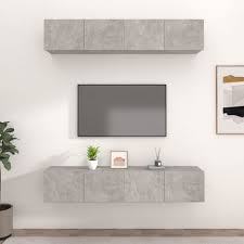 Tv Cabinets 4 Pcs Concrete Grey