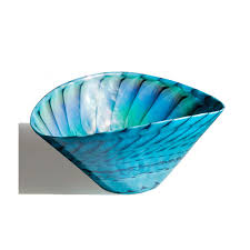 Decorative Light Blue Glass Bowl