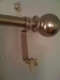For a small hole, you can simply tape a catchment system (like an envelope) underneath to. How Do I Repair A Curtain Rod Anchor That Was Ripped Out Of The Wall Home Improvement Stack Exchange