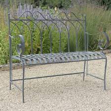 Metal Garden Benches Lead Grey Kings