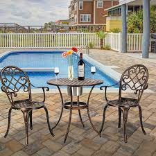 Patio Bistro Set Of Table And Chairs