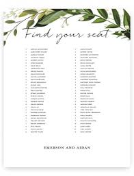 Wedding Seating Chart Minted