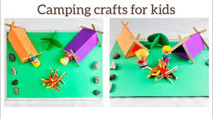 Camping preschool activities, games, crafts, and printables. Easy Camping Crafts For Kids Diy Camping Tent And Campfire Activities For Preschoolers Youtube