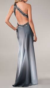 Details About Betsy Adam One Shoulder Ombre Evening Gown Sz 4