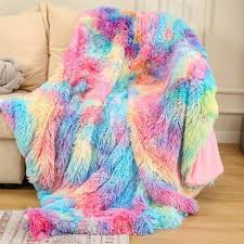 Warm Fluffy Gy Throw Blanket