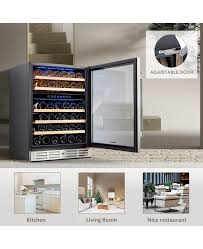 46 bottle dual zone wine cooler fridge