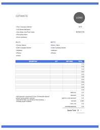 Estimate Template Download And Use For Free