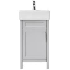 The durable white finished cabinet has plenty of storage space for your necessities and features an open cubby. 18 Inch Vanities Bathroom Vanities Bath The Home Depot