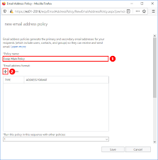 email address policy in exchange server