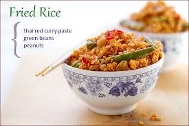 quick thai red curry fried rice with