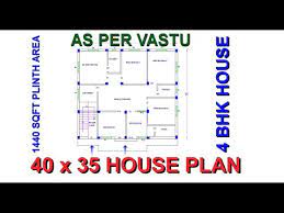 40 X 35 East Face 4 Bhk House Plan With