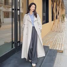 Hepburn Style Trench Coat Women S Long