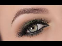 cool green smokey eye makeup tutorial