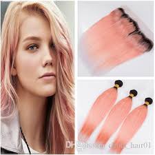 Follow our instructions for getting pink ombré hair at home. 2020 Black And Light Pink Ombre Peruvian Human Hair Bundles With Frontals Straight 1b Light Pink Ombre 13x4 Lace Frontal Closure With Weaves From China Hair01 132 42 Dhgate Com