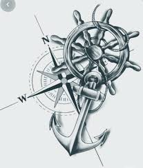 This gorgeous piece has turned the metallic mechanism to nature 3d compass blackwork on calf for man. Anchor Ship Wheel Compass Ink Zone Tattoo Studio Facebook