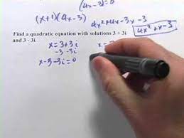 Writing A Quadratic Equation When Given