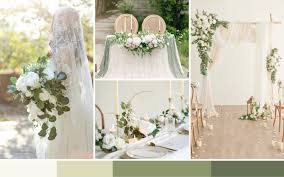 7 color schemes for a sage wedding