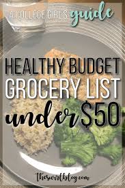 Grocery List On A Budget Printable Download Them Or Print