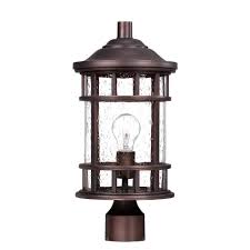 Shop Acclaim Lighting Vista Ii Collection Post Lantern 1 Light Outdoor Black Coral Light Fixture Overstock 17960961
