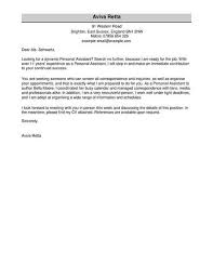 Personal Assistant Cover Letter Example Cover Letter Templates