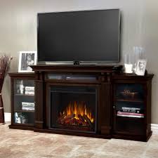 dark walnut fireplace tv stands