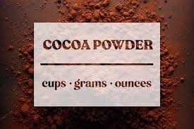 cocoa powder cups grams ounces