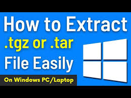 how to extract tgz or tar file in