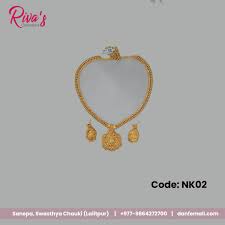 gold plated designer necklace set in