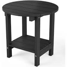 Round Plastic Outdoor Patio Side Table