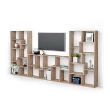 Tv Stand Bookshelf Media Console