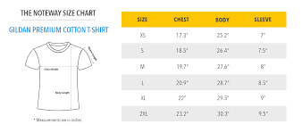 Gildan Premium Cotton T Shirt Printing Size Chart Thenoteway