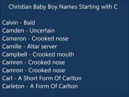 christian baby boy names starting with c