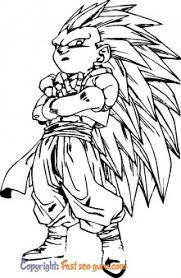 Goku super saiyan 4 form in dragon ball z coloring page to color, print and download for free along with bunch of favorite dragon ball z coloring page for kids. Son Goku Super Saiyan Coloring Sheet Free Kids Coloring Pages Printable