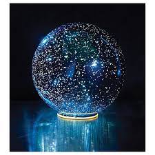 Lighted Mercury Glass Sphere 8 Or 5