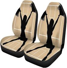 Set Of 2 Car Seat Covers Basketball