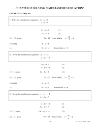 chapter 13 solving simultaneous equations