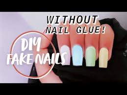without nail glue diy fake nails