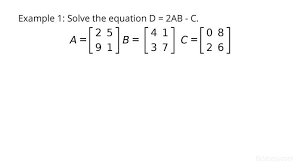 How To Solve Matrix Equations