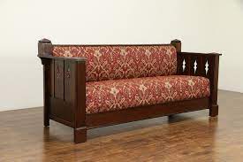 mission oak antique craftsman sofa