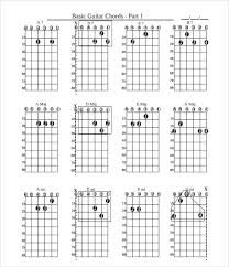 Sample Basic Guitar Chord Chart 7 Documents In Pdf