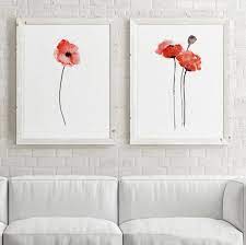 Poppy Art Print Poppy Flower Wall Art