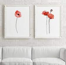 Poppy Wall Art Poppy Art Print Poppy