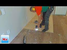 plywood and self leveling compound