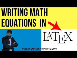 Writing Math Equations In Latex Latex