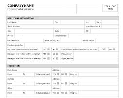 Application For Employment Template Application For Employment