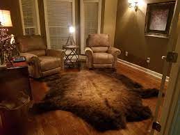 buffalo hide area rug overland