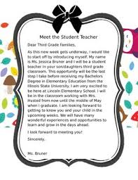Meet The Student Teacher Letter