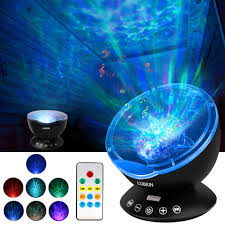 Amazon Com Lobkin Remote Control Ocean Wave Projector Aurora Night Light Projector With Build In Speaker Mood Light For Baby Nursery Adults And Kids Bedroom Living Room Black Home Improvement