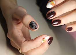 the best autumn nail design brown