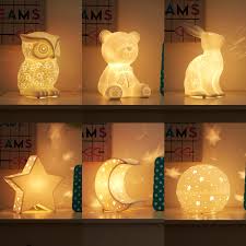 Childrens Kids Baby Night Light White Porcelain Bedroom Lamp Desk Fairy Lights Ebay